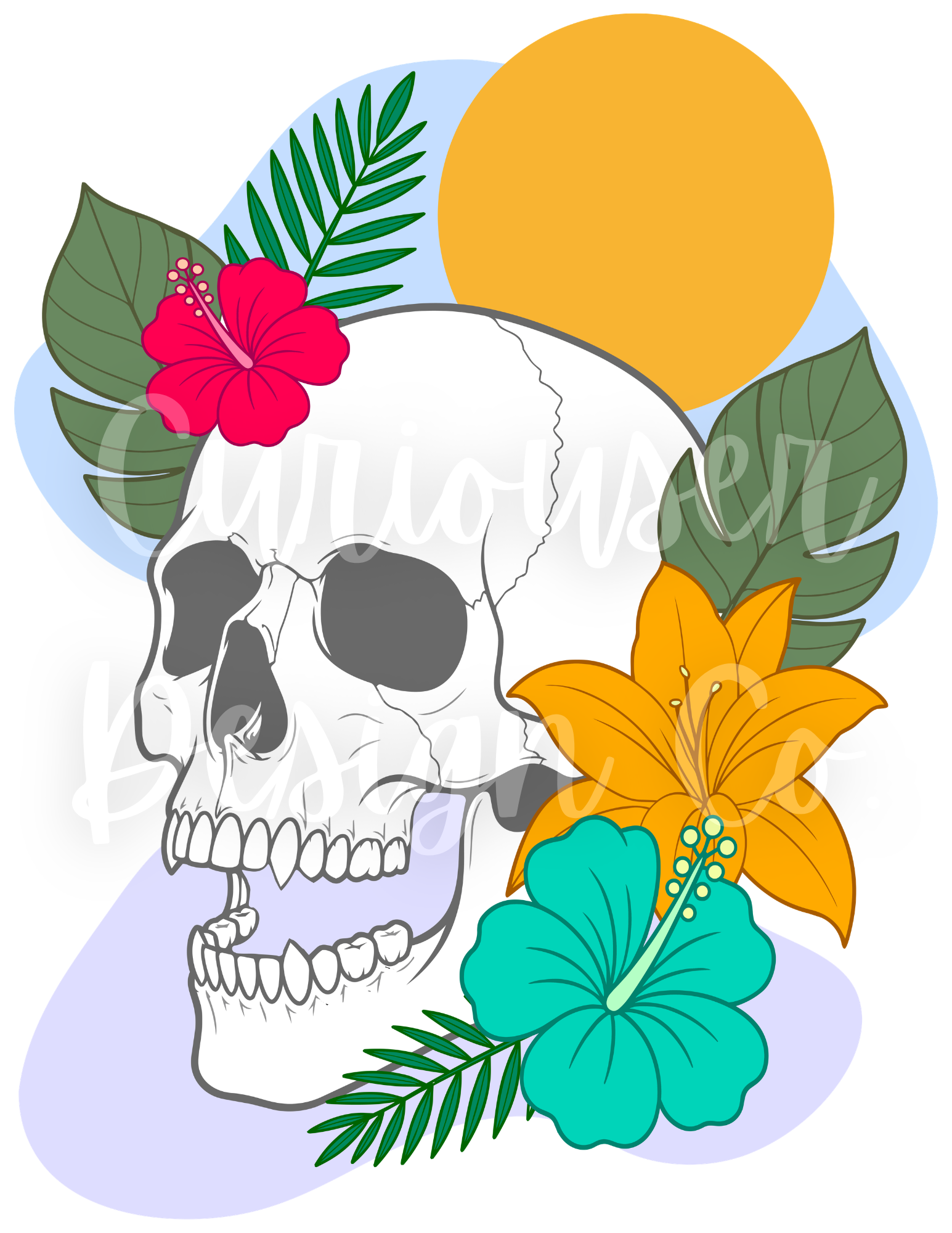 Design #001 - Tropical Skull