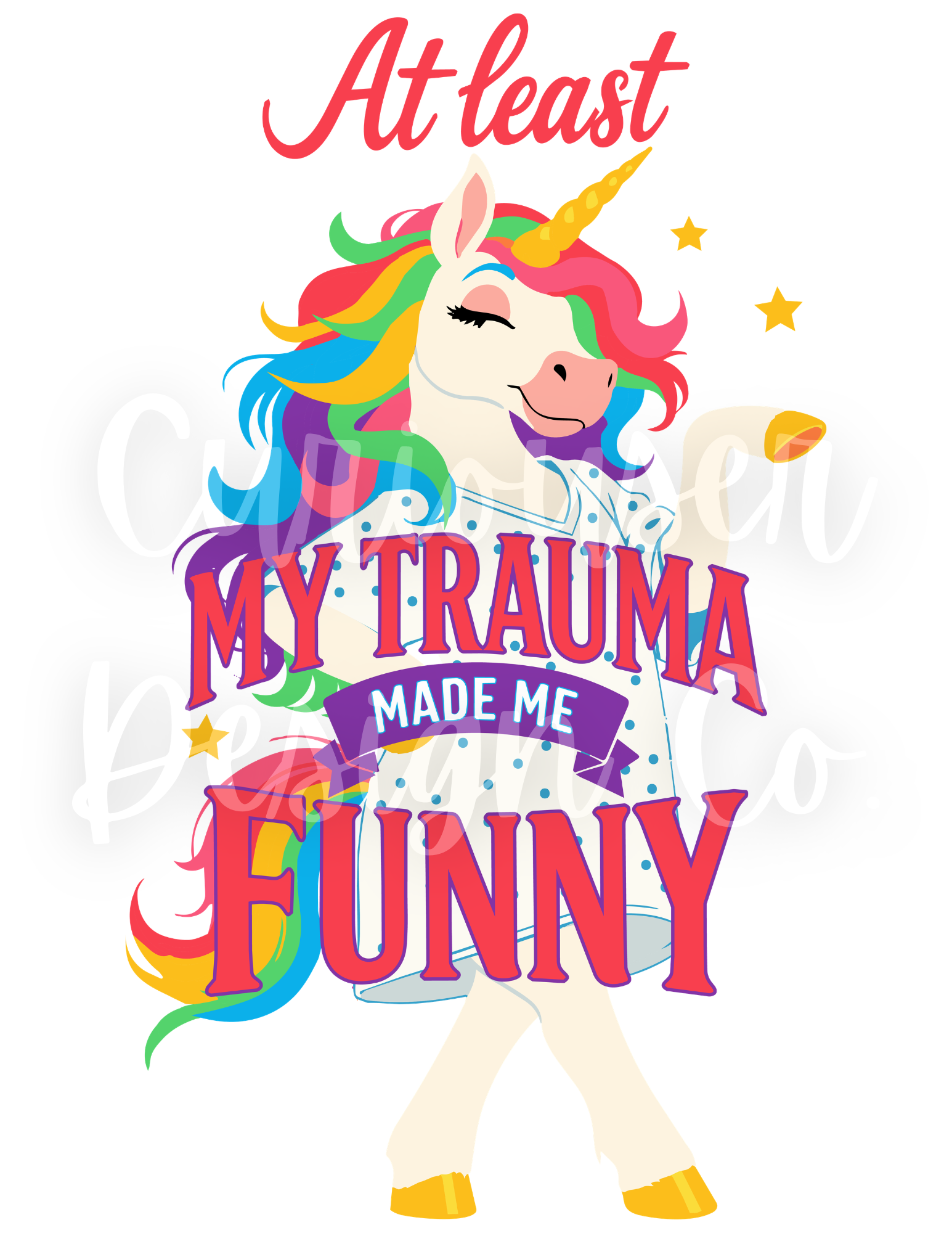 Design #006 - Funny Rainbow Unicorn